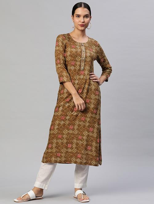 women's straight kurta - 18615785 - Standard Image - 0