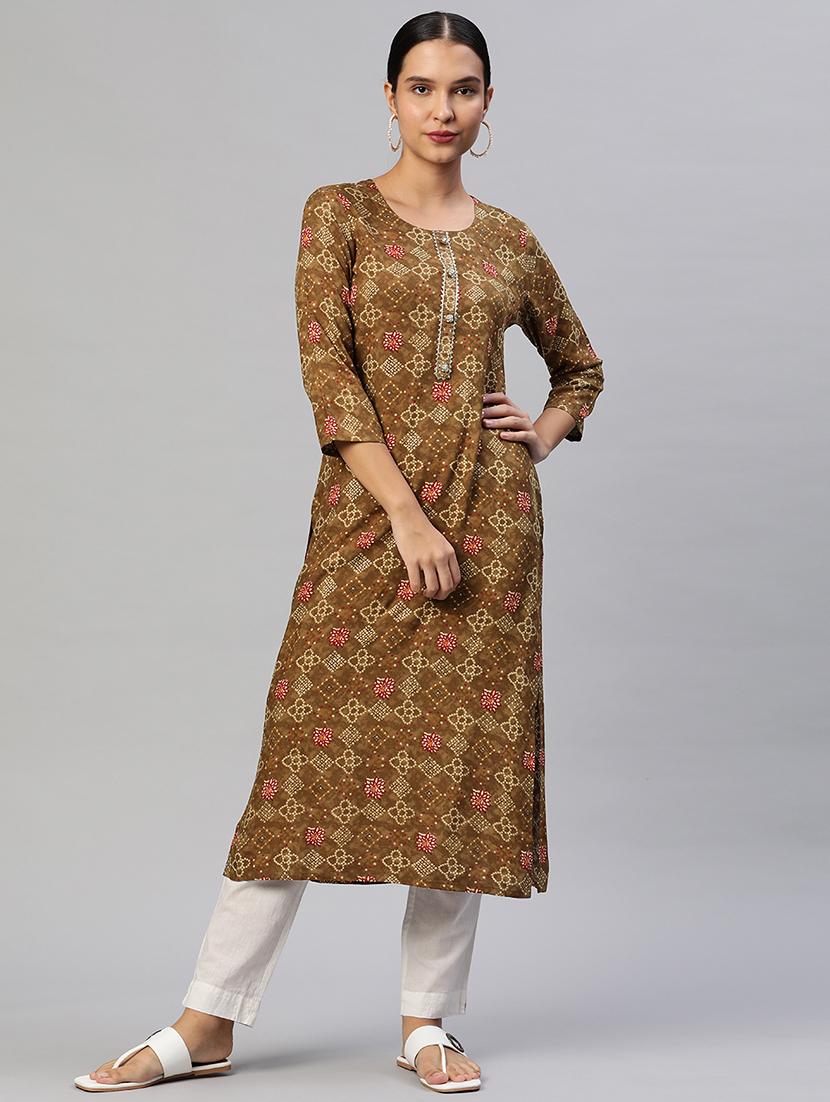 women's straight kurta - 18615785 - Zoom Image - 0