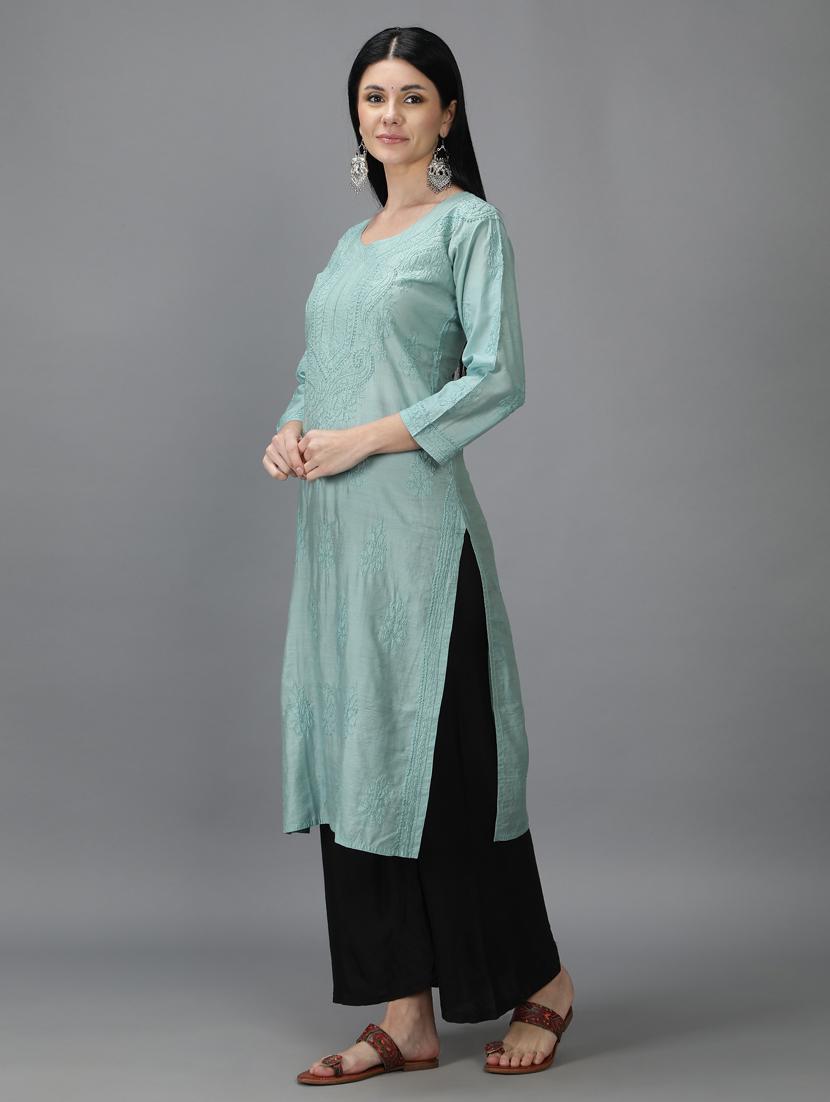 women's straight kurta - 18616440 - Standard Image - 2