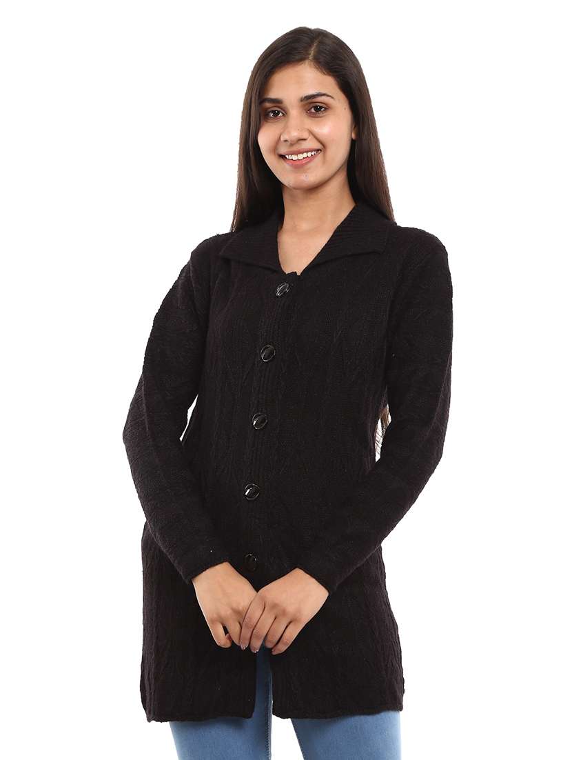 self design shirt collar cardigan