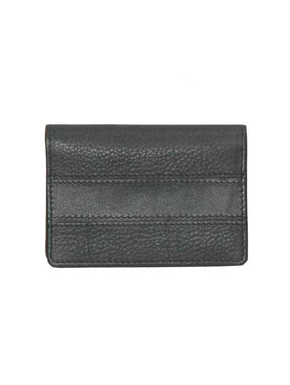 black leather card holder