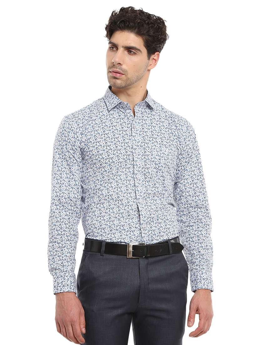 mens micro print formal shirt