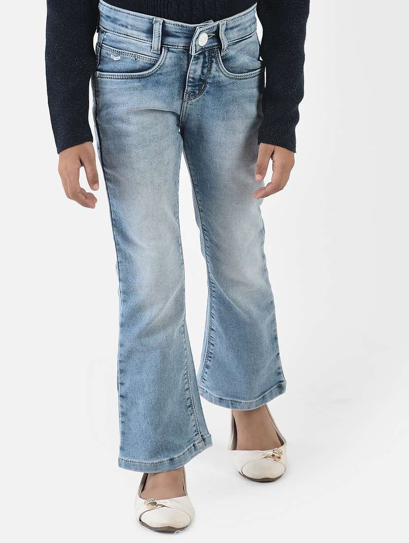 girls plain bootcut jean