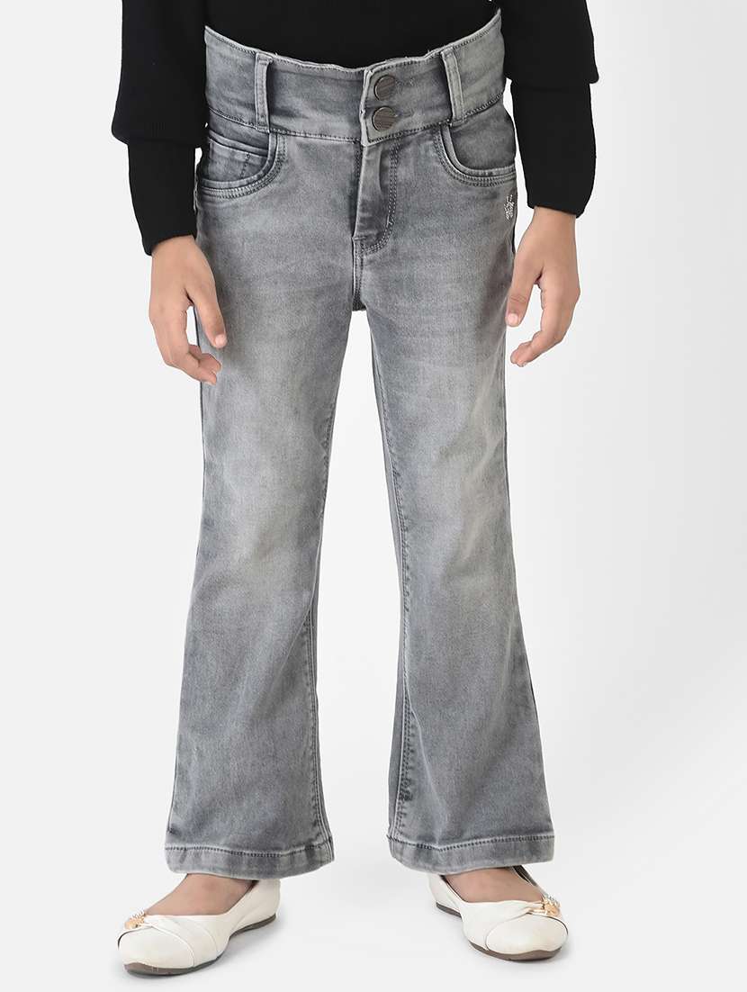 girls plain bootcut jean