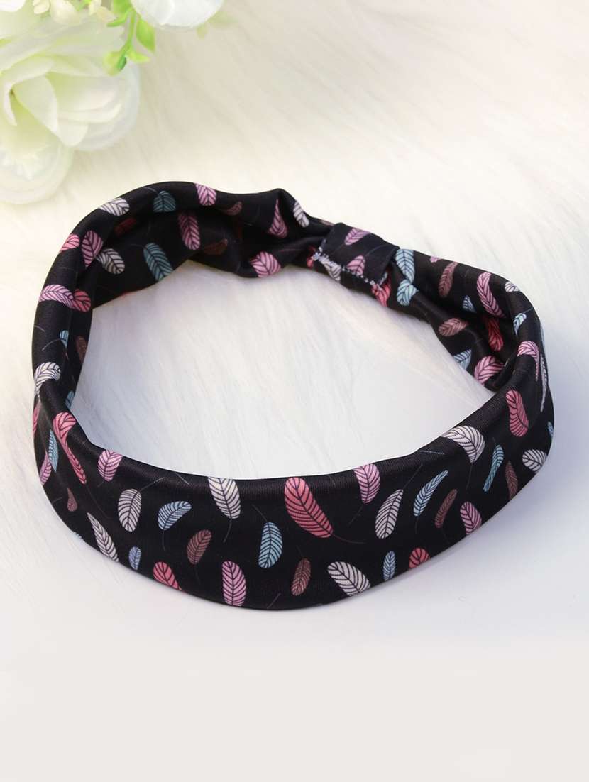Black Printed Hairband 