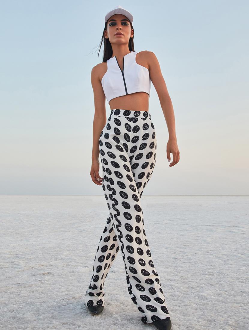 women's crop round neck top - 18621955 - Standard Image - 7