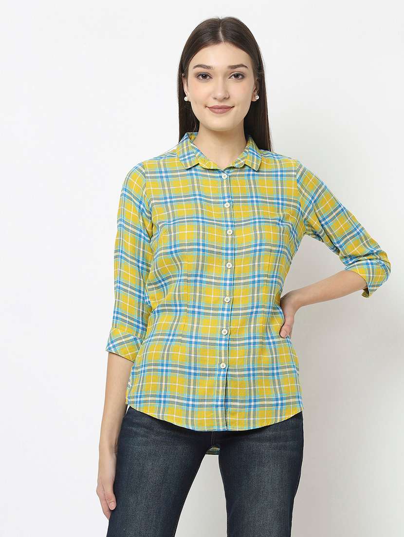 checkered regular shirt