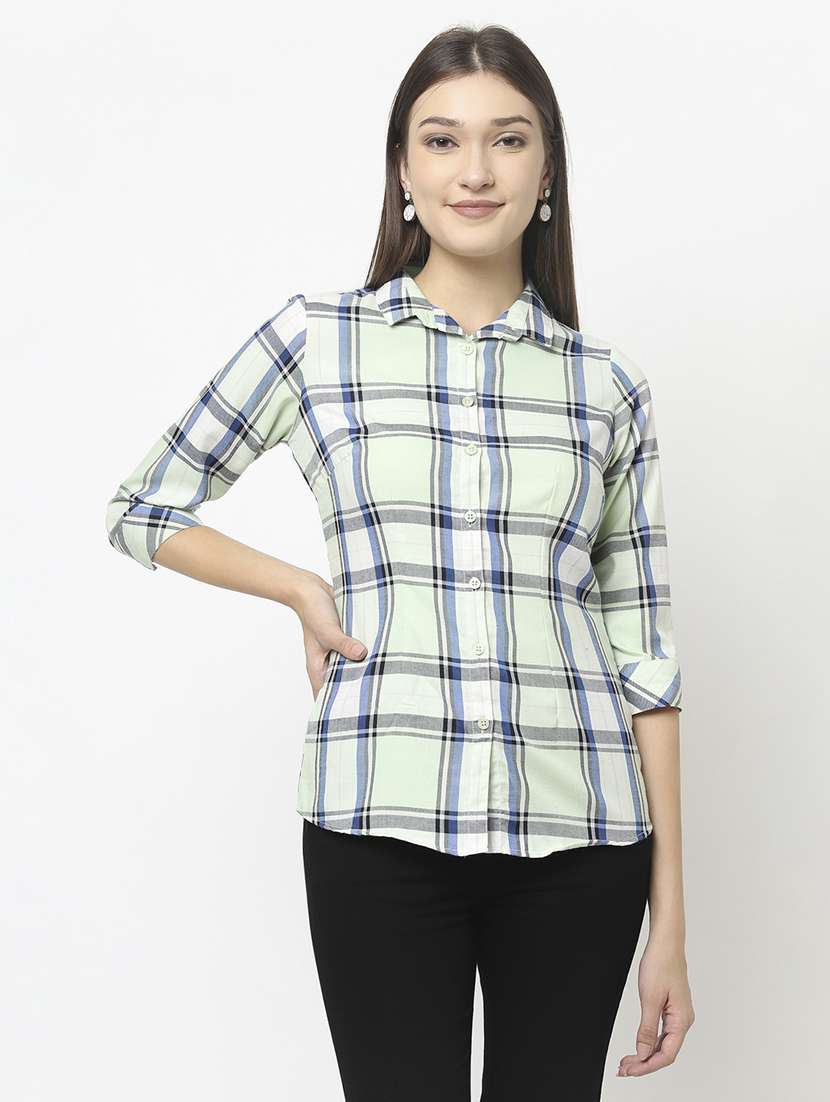 checkered regular shirt