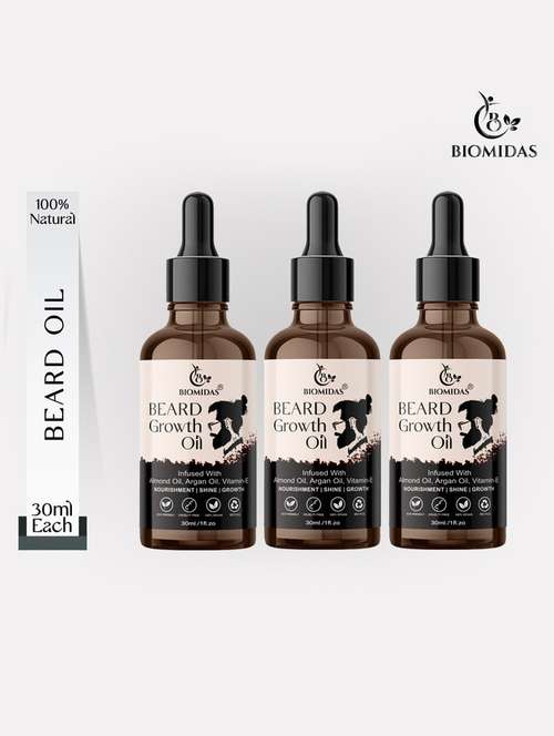 pack of 3 beard booster growth oil for men 90ml - 18625986 -  Standard Image - 0