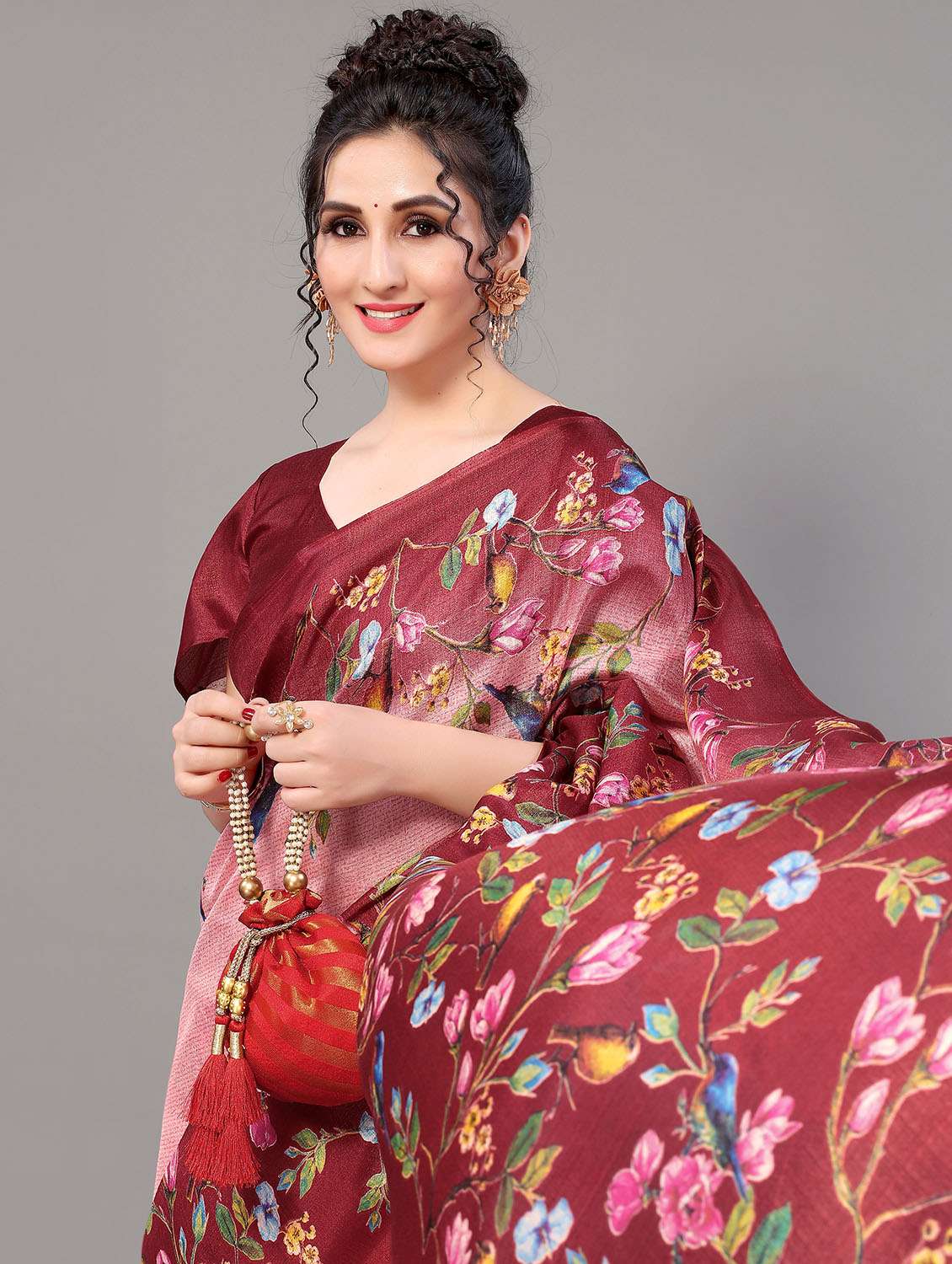 conversational mysore silk saree with blouse - 18627172 - Standard Image - 2