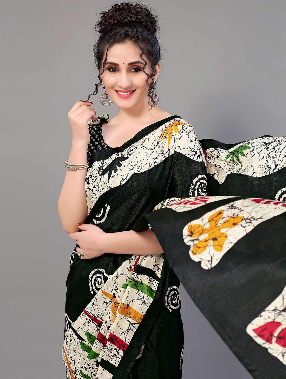 printed mysore silk saree with blouse - 18627205 -  Standard Image - 2