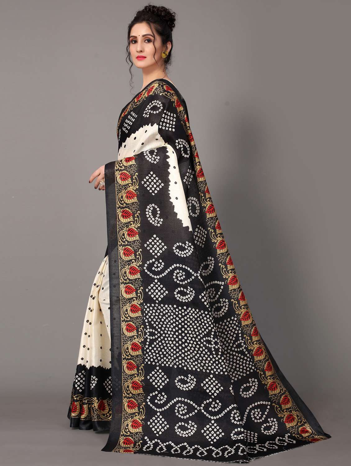 bandhani mysore silk saree - 18627273 - Standard Image - 2