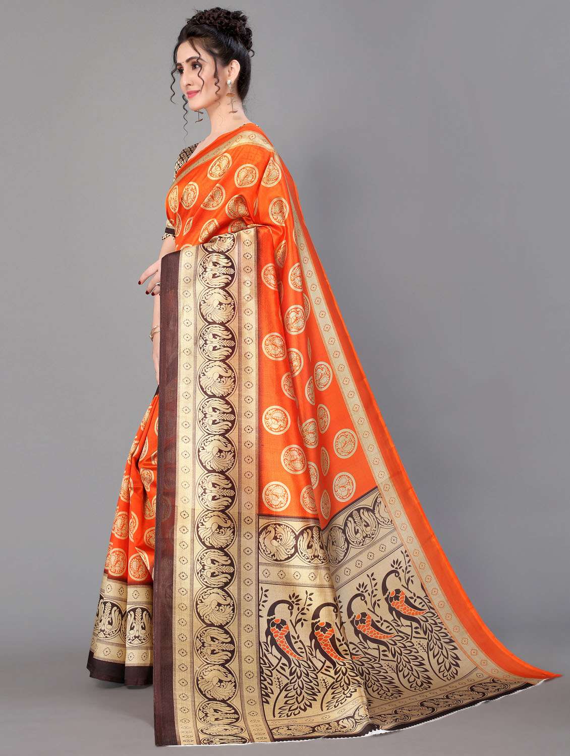 conversational print mysore silk saree with blouse - 18627362 -  Standard Image - 2