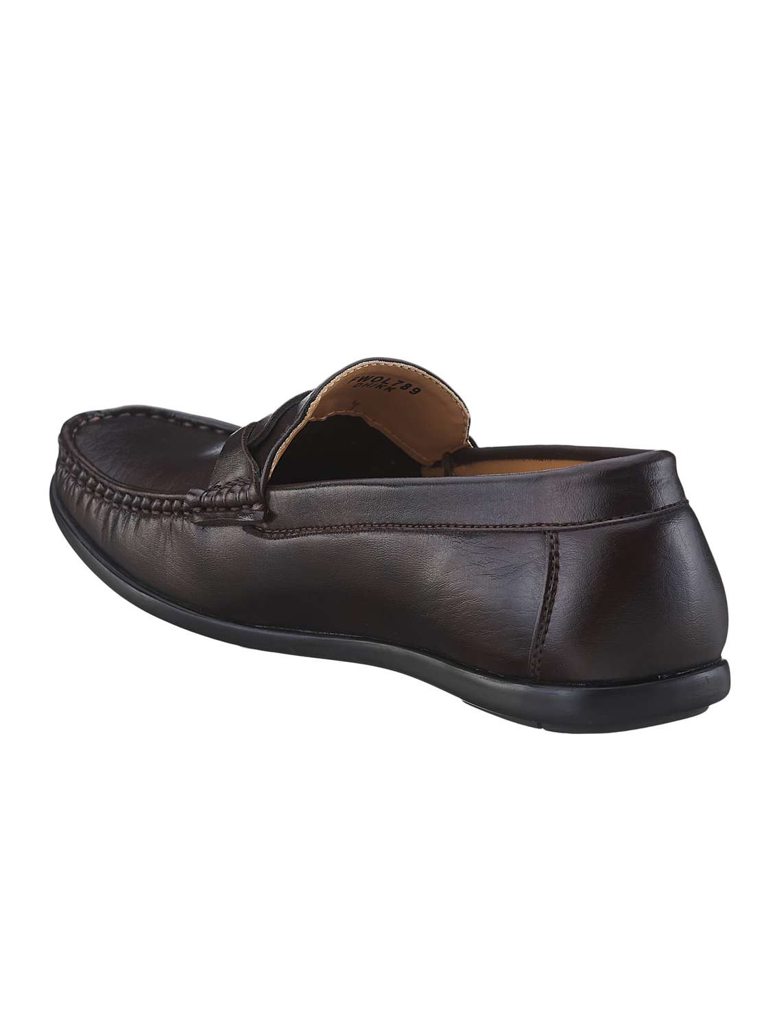 brown synthetic slip on loafers - 18627380 -  Standard Image - 2