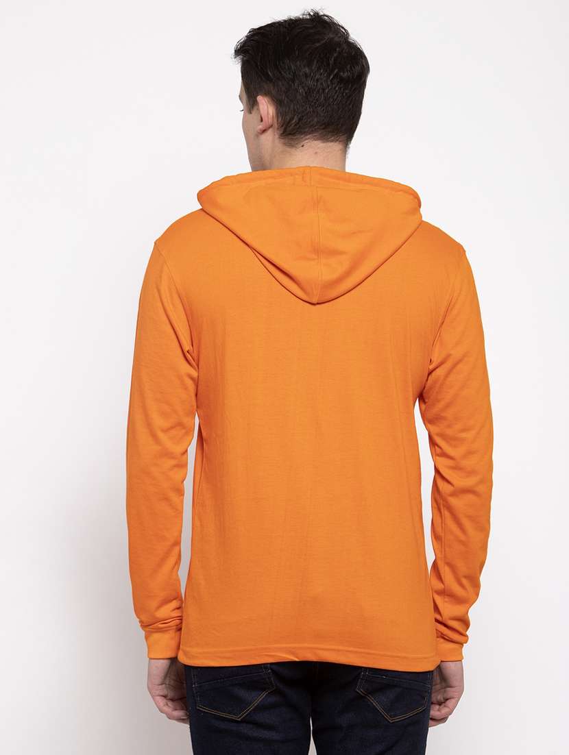 hooded neck solid t-shirt - 18628042 - Standard Image - 2