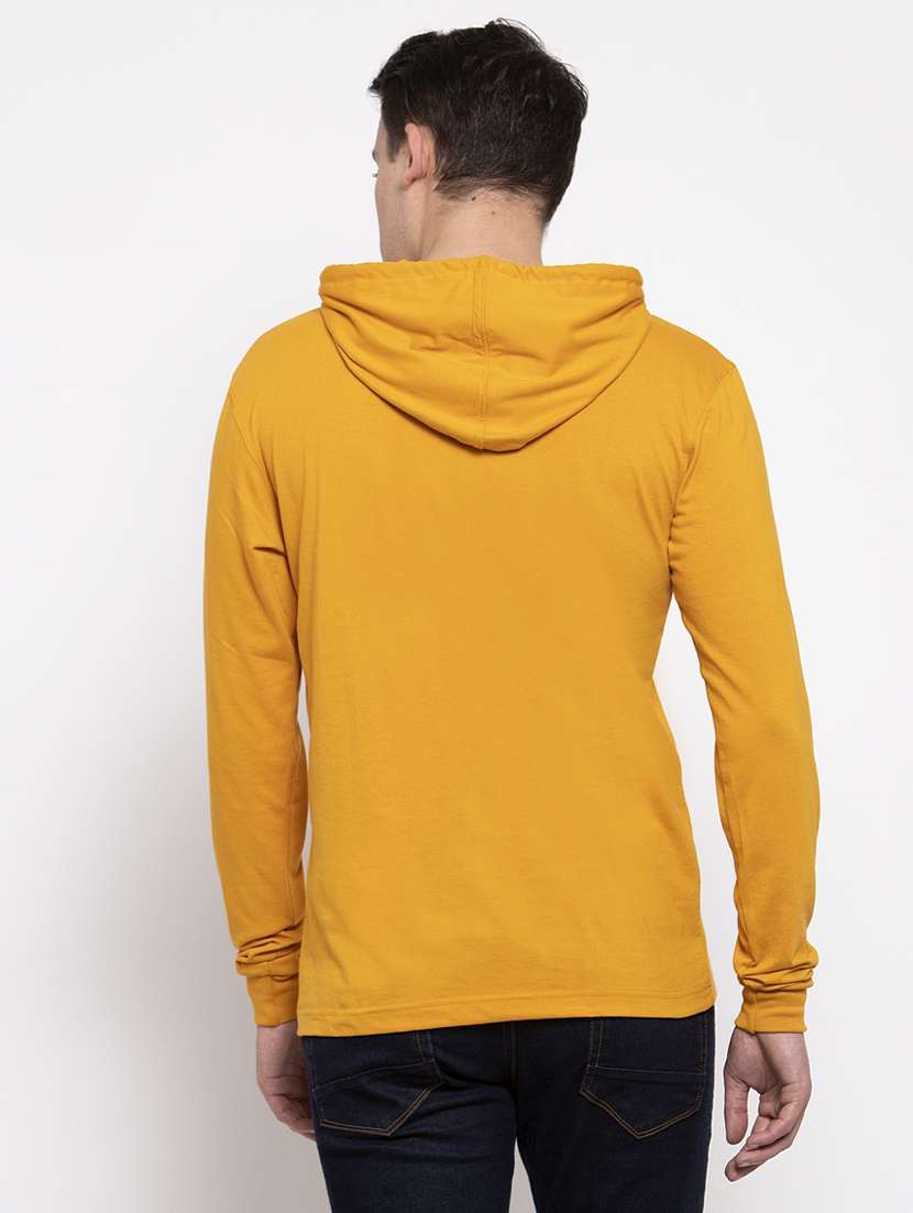 hooded neck solid t-shirt - 18628046 -  Standard Image - 2
