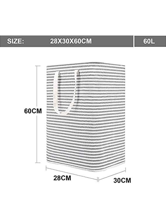 striped laundry storage basket - 18629115 -  Standard Image - 2