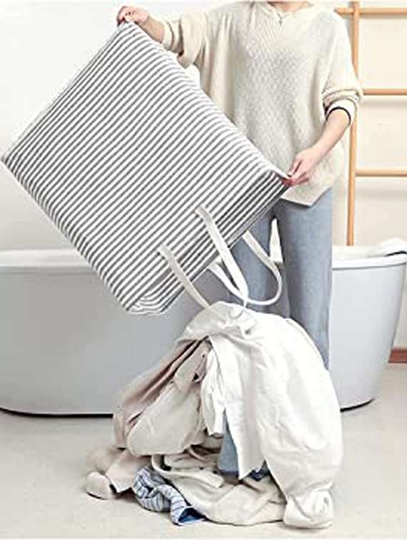 striped laundry basket - 18629120 - Standard Image - 2