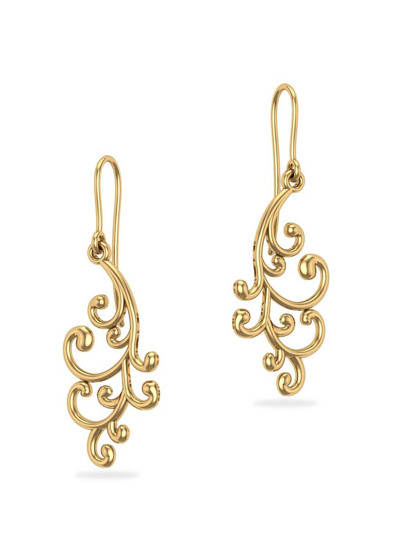 gold plated dangler earring - 18632921 - Zoom Image - 0