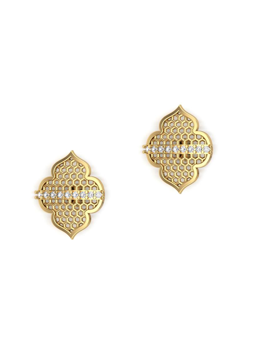 gold plated stud earrings - 18632933 - Zoom Image - 0