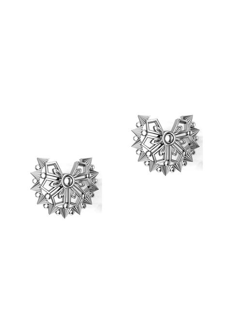 silver plated stud earring - 18632938 - Standard Image - 0