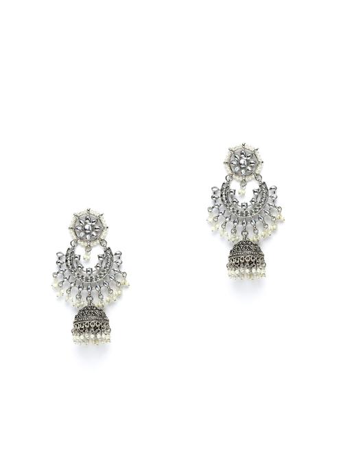 silver metal earring - 18632946 -  Standard Image - 0