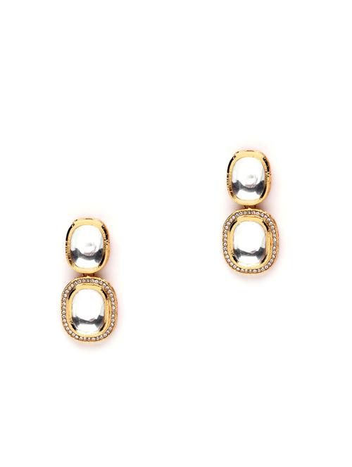 gold plated drop earring - 18632949 -  Standard Image - 0