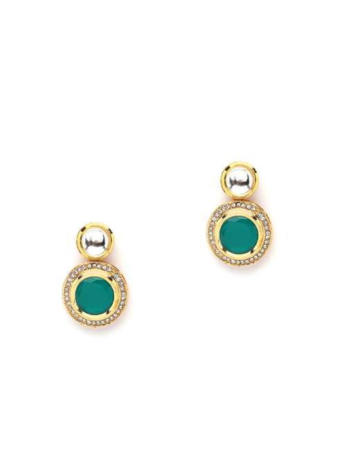 gold plated drop earring - 18632954 - Standard Image - 0