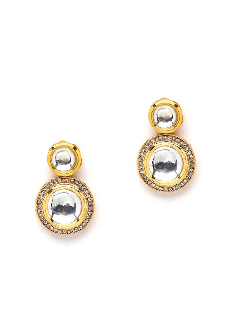 gold plated drop earring - 18632958 - Standard Image - 0