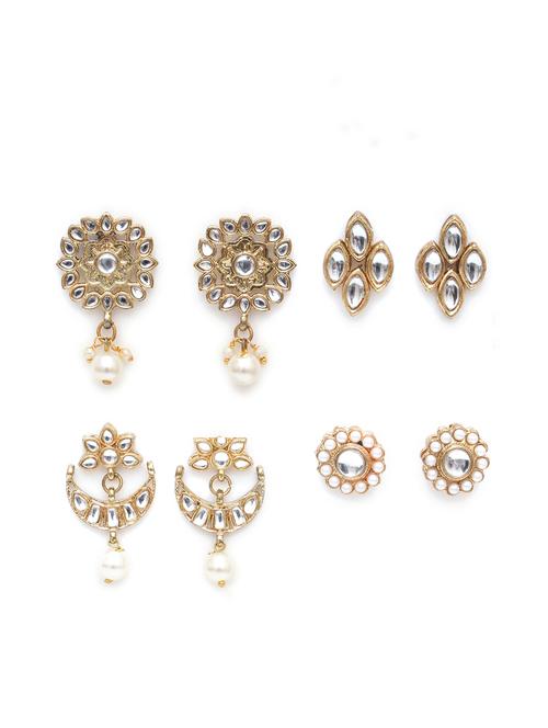 set of 4 gold plated earring - 18632980 -  Standard Image - 0