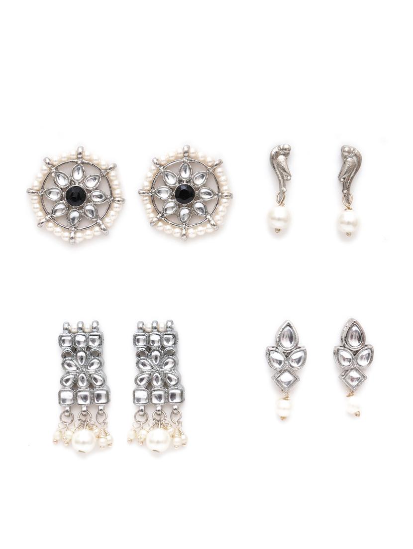set of 3 silver plated earring - 18632984 - Zoom Image - 0