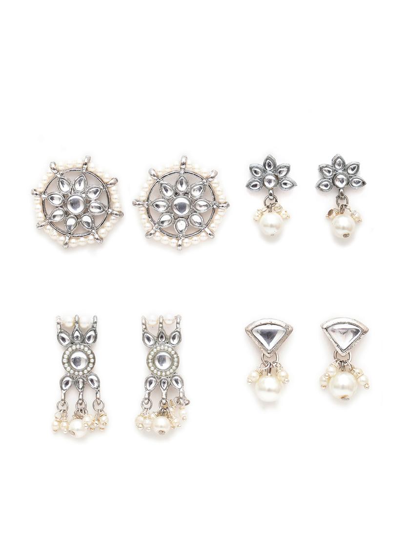 set of 4 gold plated earring - 18632989 - Zoom Image - 0