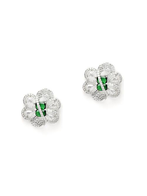 silver plated stud earring - 18633129 -  Standard Image - 0