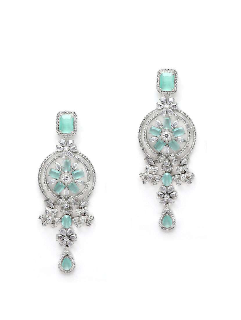 silver plated dangler earring