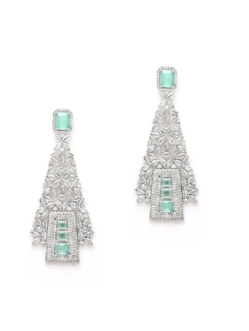 silver plated dangler earring - 18633133 - Standard Image - 0