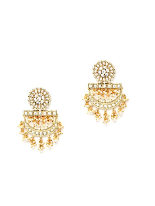 gold plated dangler earring - 18633134 - Standard Image - 0