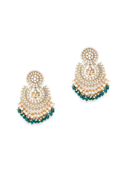 gold plated dangler earring - 18633135 - Standard Image - 0