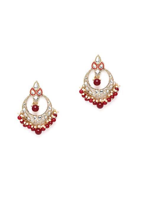gold plated chandbali earring - 18633140 - Standard Image - 0