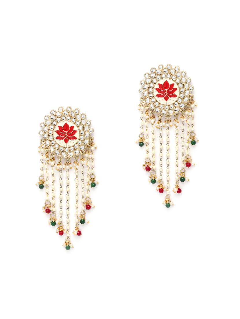red metal earring - 18633147 - Zoom Image - 0
