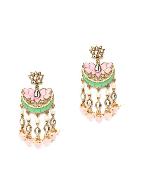 pink metal earring - 18633148 - Standard Image - 0