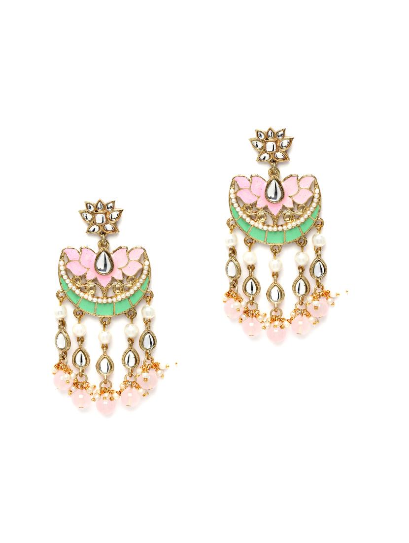 pink metal earring - 18633148 - Zoom Image - 0