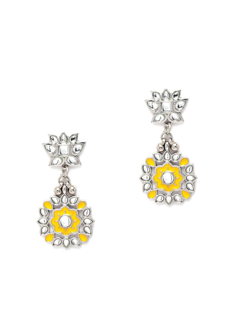 silver plated dangler earring