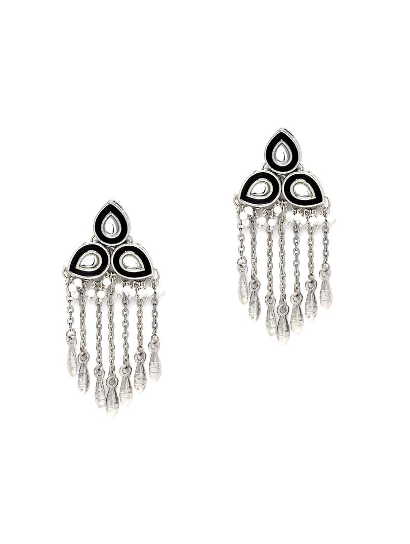 silver plated dangler earring - 18633159 - Zoom Image - 0