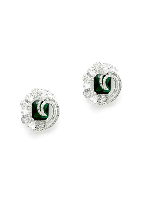 silver plated stud earring - 18633168 - Standard Image - 0
