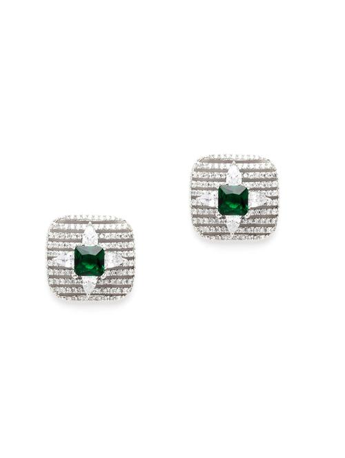 silver plated stud earring - 18633169 -  Standard Image - 0