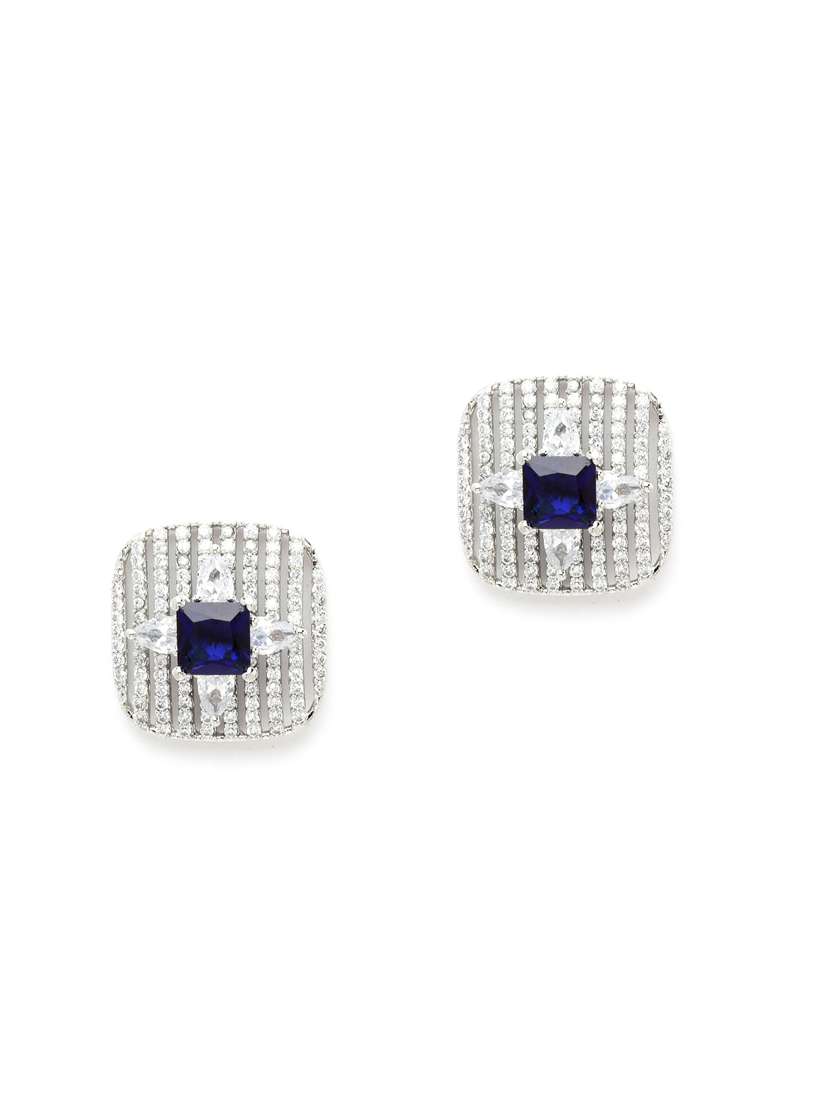 silver plated stud earring - 18633174 - Zoom Image - 0
