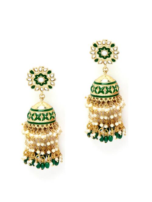 green metal earring - 18633177 -  Standard Image - 0