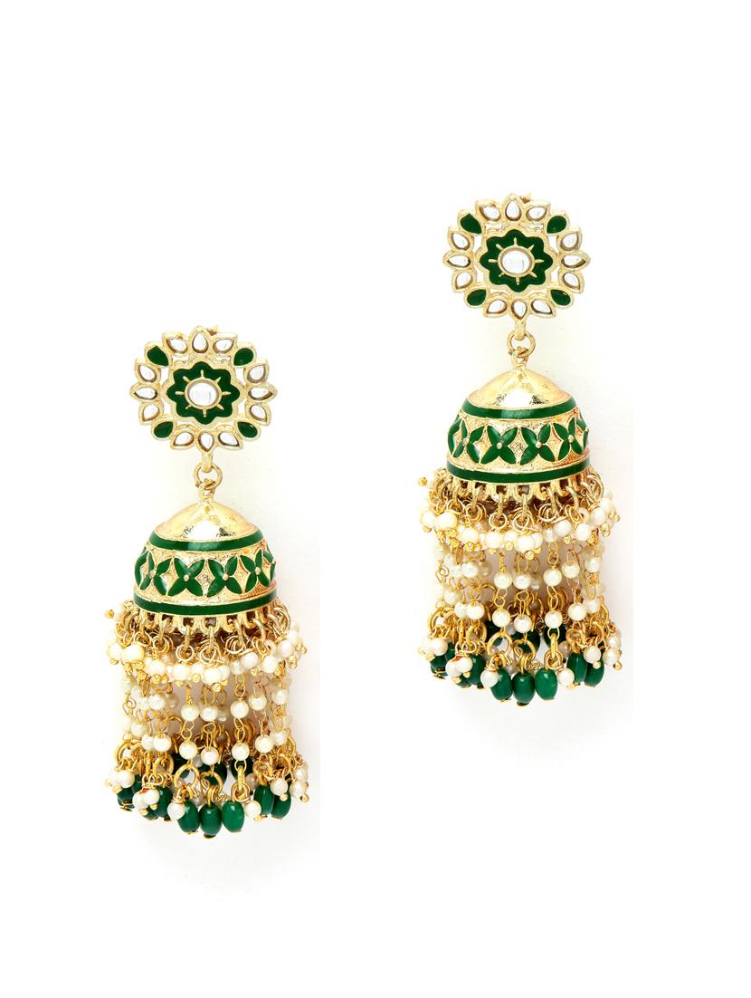 green metal earring - 18633177 -  Zoom Image - 0