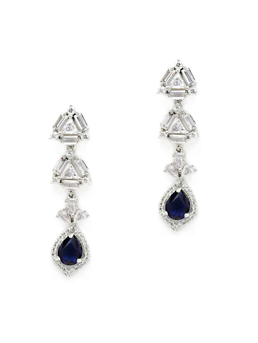blue metal earring - 18633194 -  Zoom Image - 0