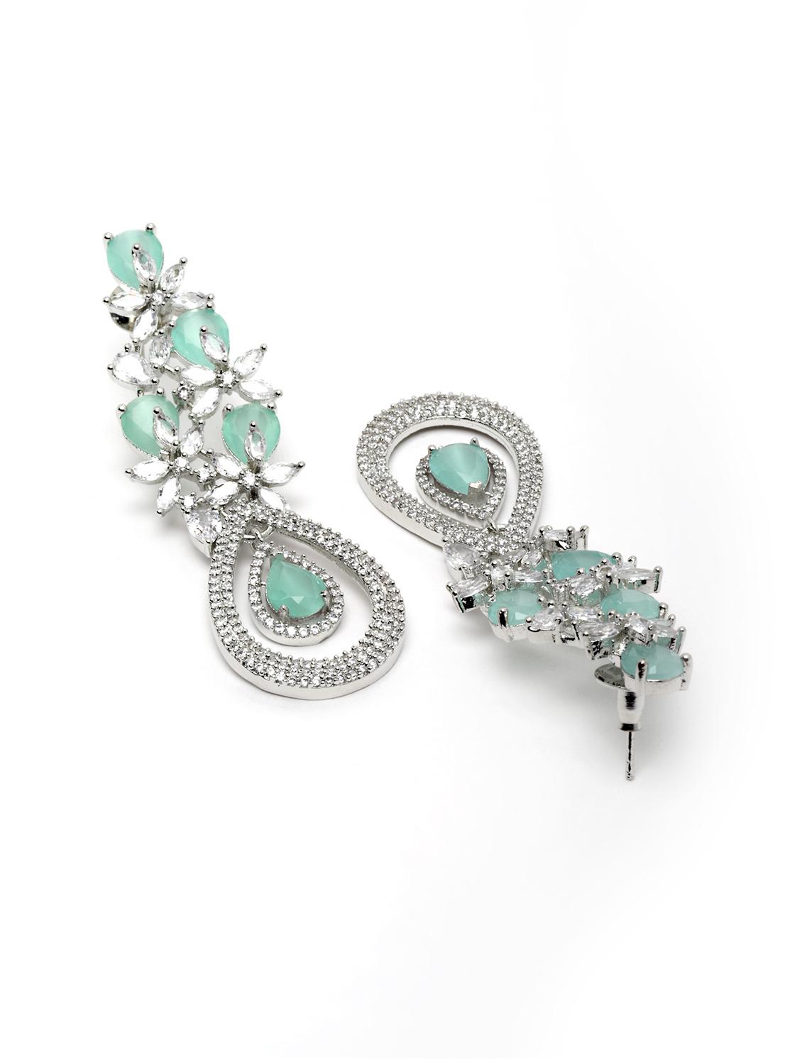green metal earring - 18633214 - Standard Image - 2